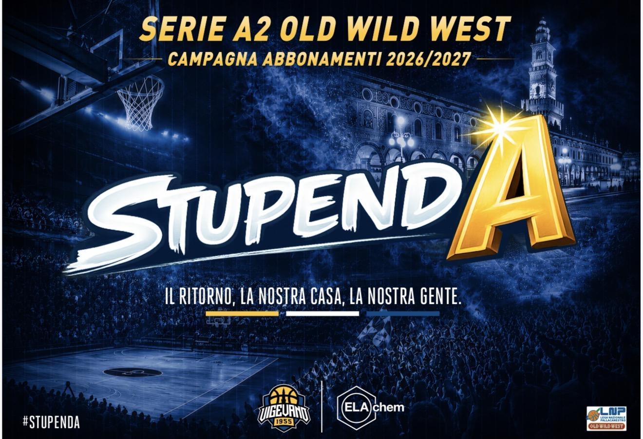 StupendA. Campagna abbonamenti Serie A2 2026/2027. Il ritorno, la nostra casa, la nostra gente.