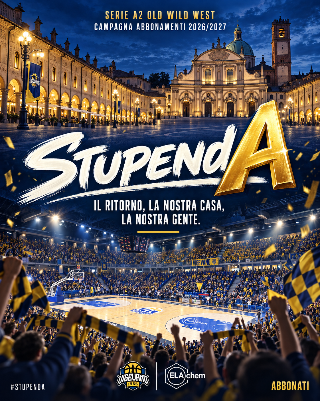 StupendA 2026/2027: Piazza Ducale e il tifo gialloblù. Il ritorno, la nostra casa, la nostra gente.